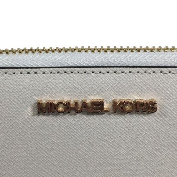 Michael Kors Phone Case Wristlet Wallet Jet Set Travel Leather Zip Optic White - Picture 15 of 16